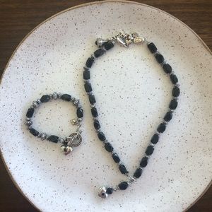 Brighten necklace and matching bracelet